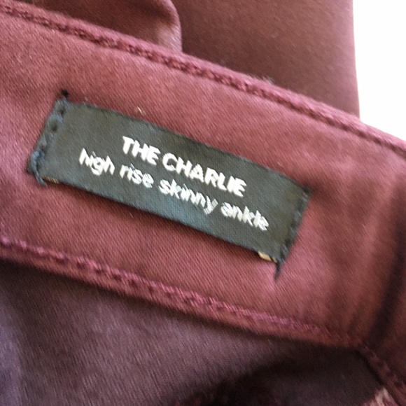 Joe’s Jeans Wine Color High Rise Skinny Ankle - Picture 5 of 7